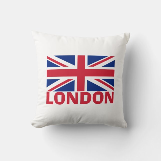 London in Rot Kissen (Vorderseite)
