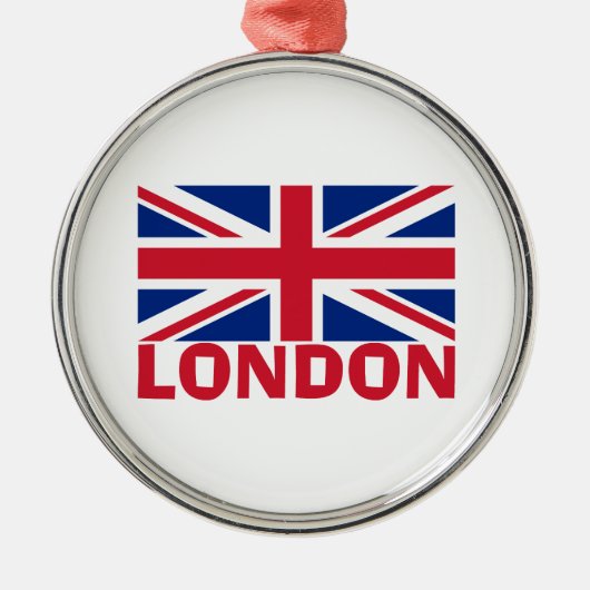 London in Rot Ornament Aus Metall (Vorne)