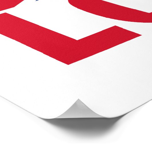 London in Rot Poster (Ecke)