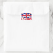 London in Rot Runder Aufkleber (Tasche)