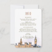 London Insert INFO Details England Wedding Einladung (Vorderseite)