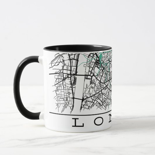 London-Karte-Mug Tasse (Links)