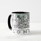 London-Karte-Mug Tasse (Vorderseite Links)
