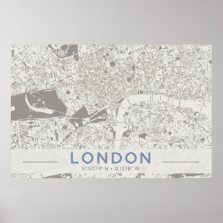 London-Karte Poster