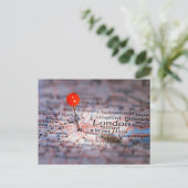 LONDON-Karte Postkarte (Stehend Vorderseite)