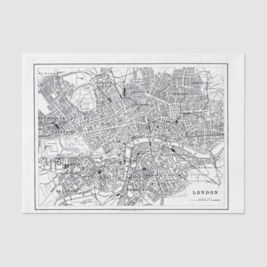 London-Karte Seidenpapier (Vorderseite)