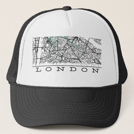 London-Kartenkappe Truckerkappe (Vorderseite)