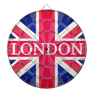 LONDON Klassische Color Union Jack Vintage Style F Dartscheibe