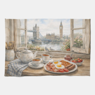 London-Küche Aquarell mit Tower Bridge Geschirrtuch