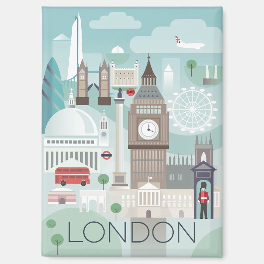 London Kühlschrank Magnet (Vorderseite)