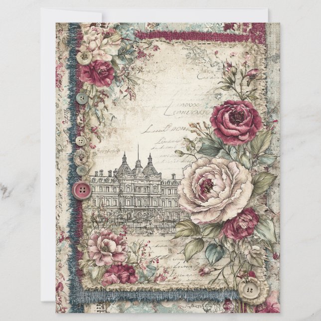 London & Lace Decoupage Scrapbook Paper (Vorderseite)