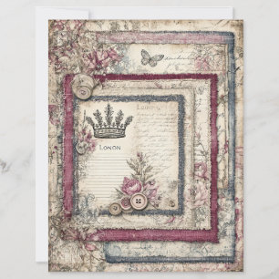London & Lace Decoupage Scrapbook Paper