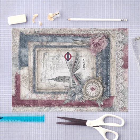 London & Lace Decoupage Seidenpapier (Handwerk)