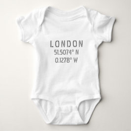 London Latitude & Longitude Baby Strampler
