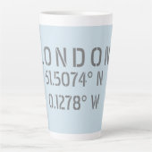 London Latitude & Longitude Milchtasse (Vorderseite)