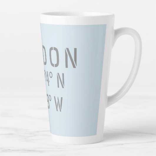 London Latitude & Longitude Milchtasse (Rechts)