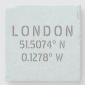 London Latitude & Longitude Steinuntersetzer (Vorderseite)