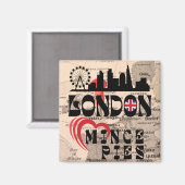 London Lieben Mince Pies Cityscape Magnet (Vorderseite/Rückseite)
