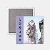 London Lion Statue Magnet (Vorderseite/Rückseite)