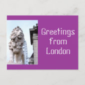 London Lion Statue Postkarte (Vorderseite)