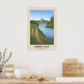 London Loop Langstreckenwanderweg Reiseplakat Poster (Küche)