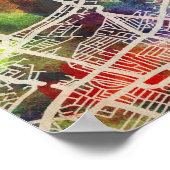 London Map Art Watercolor Poster (Ecke)