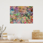London Map Art Watercolor Poster (Küche)