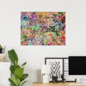 London Map Art Watercolor Poster (Heimbüro)