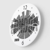 London Map Clock Große Wanduhr (Winkel)
