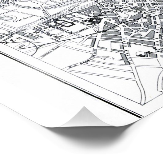 London Map Fotodruck (Ecke)