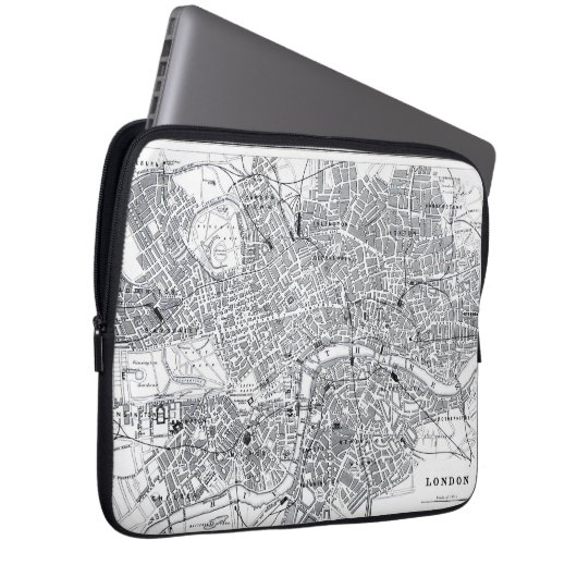 London Map Laptopschutzhülle (Vorne Rechts)