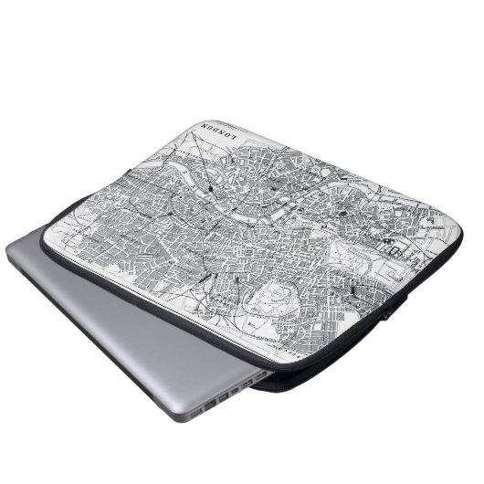 London Map Laptopschutzhülle (Vorne Knopf)