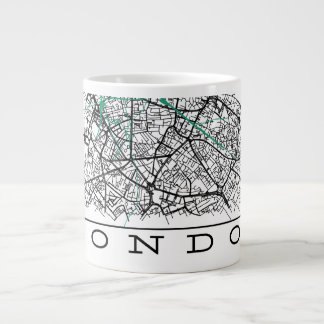 London Map Mug Jumbo-Tasse