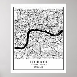 London Map Poster - London Wall Art Decor