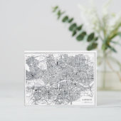 London Map Postkarte (Stehend Vorderseite)
