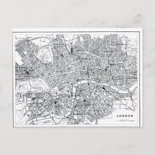 London Map Postkarte (Vorderseite)