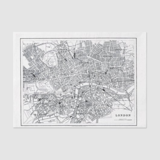 London Map Seidenpapier (Vorderseite)