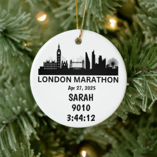 London Marathon 2025 Finisher Geschenk für die Sie Keramik Ornament