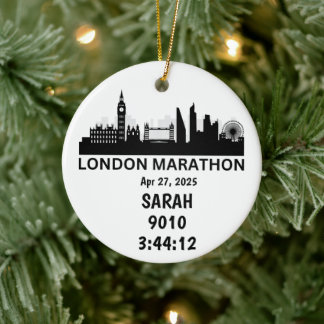 London Marathon 2025 Finisher Geschenk für die Sie Keramik Ornament