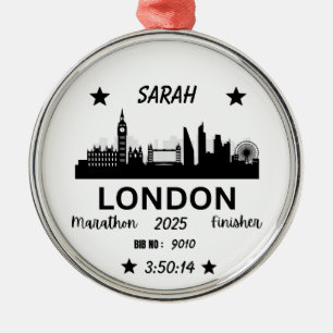 London-Marathon-Finish-Geschenk für Läufer Ornament Aus Metall