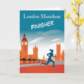 London Marathon Finisher Glückwunschkarte Karte (Gelbe Blume)