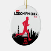 London Marathon Finisher Running Keepake Geschenk Keramik Ornament (Rechts)