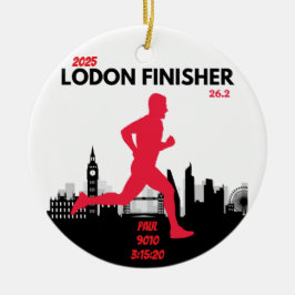 London Marathon Finisher Running Keepake Geschenk Keramik Ornament