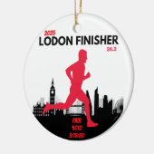 London Marathon Finisher Running Keepake Geschenk Keramik Ornament (Links)