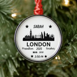 London Marathon Finisher Running Keepake Geschenk Ornament Aus Metall