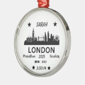 London Marathon Finisher Running Keepake Geschenk Ornament Aus Metall (Links)