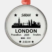 London Marathon Finisher Running Keepake Geschenk Ornament Aus Metall (Vorne)