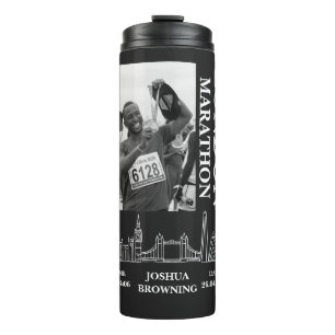London-Marathon personalisierte Medaillen-Foto Thermosbecher