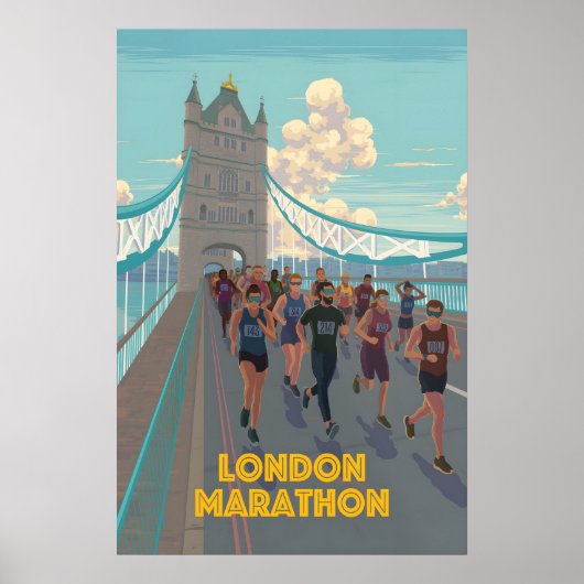 London-Marathon-Reiseposter Poster (Vorne)