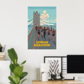 London-Marathon-Reiseposter Poster (Heimbüro)